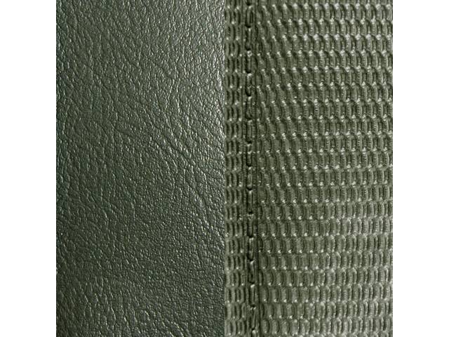 Restoration Quality Front Buckets and Rear Seat Upholstery Set, Deluxe Comfortweave, Dark Green Metallic, Reproduction for (1969)