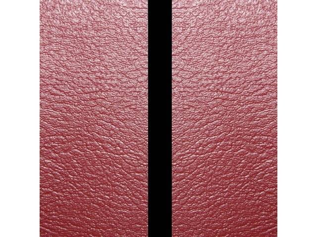 Restoration Quality Red W/ Black Stripe Deluxe Front RH / Passenger Side Bucket Upholstery