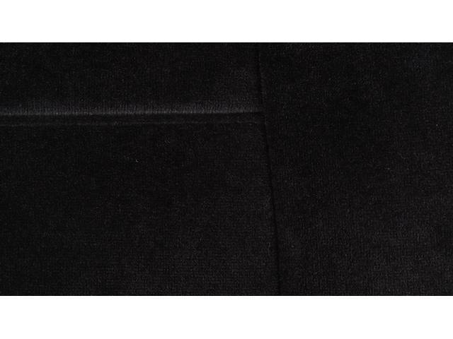 Restoration Quality Deluxe Interior Front Bucket Seat Upholstery Set, Black with Empress cloth