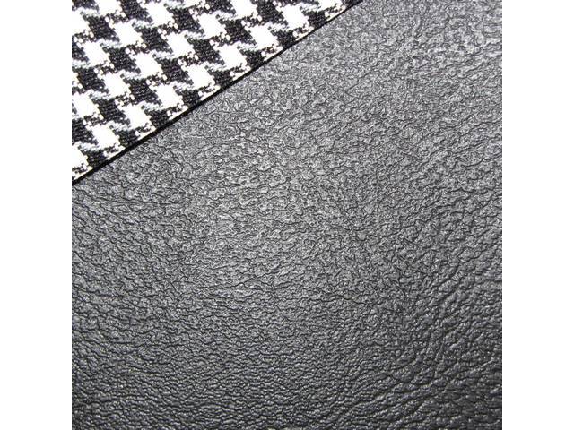 Restoration QualityFront Bucket Upholstery Set, Deluxe Houndstooth, Black, Reproduction for (1968)