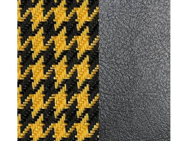 Premium Quality Yellow Deluxe Houndstooth Front Bucket Upholstery Set