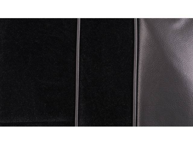 Restoration Quality Deluxe Interior Rear Seat Upholstery Set, Black with Empress cloth