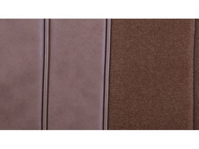 Restoration Quality Deluxe Interior Rear Seat Upholstery Set, Camel Tan with Empress cloth