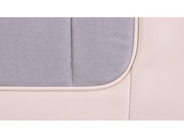 Restoration Quality Deluxe Interior Rear Seat Upholstery Set, Oyster with Empress cloth