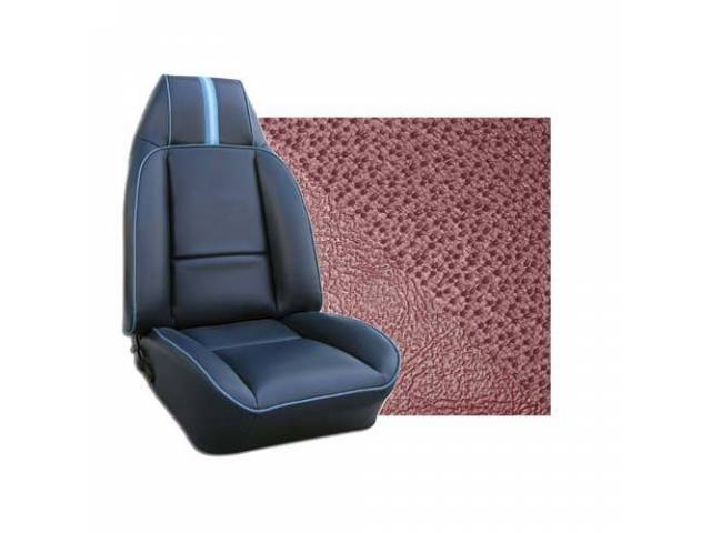 Restoration Quality Deluxe Interior Rear Seat Upholstery Set, Carmine vinyl