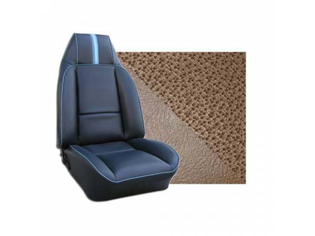 Restoration Quality Deluxe Interior Rear Seat Upholstery Set, Camel Tan vinyl