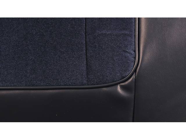 Restoration Quality Deluxe Interior Rear Seat Upholstery Set, Navy Blue / Dark Blue with Empress cloth