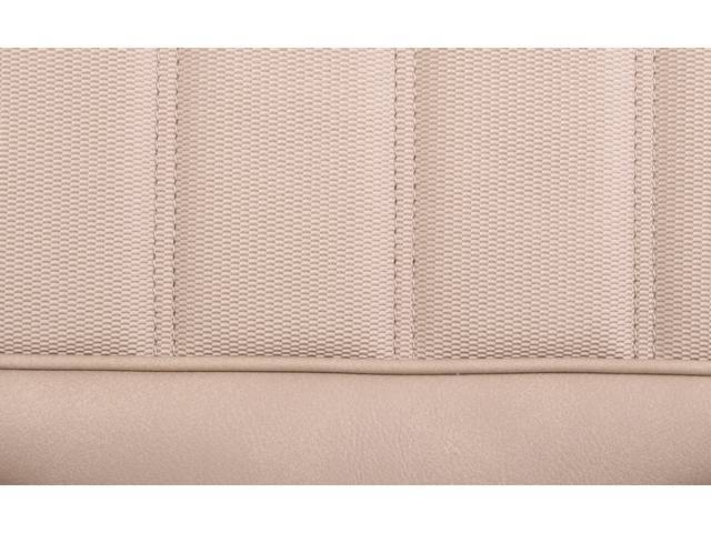 Restoration Quality Deluxe Interior Rear Seat Upholstery Set, Sandalwood with comfortweave inserts