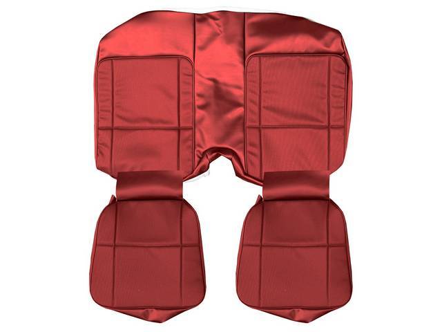 Carmine Premium Rear Seat Upholstery Set, Dlx Vinyl, Concours Legendary Auto Interior reproduction