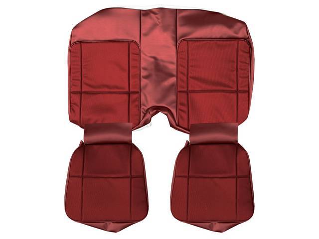 Carmine Premium Rear Seat Upholstery Set, Dlx Ribbed Cloth, Concours Legendary Auto Interior reproduction