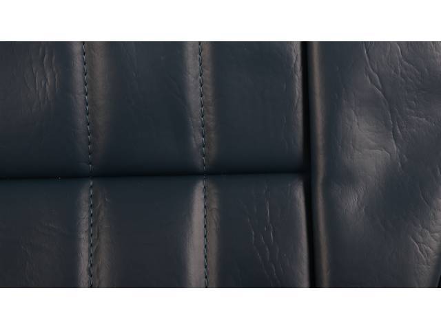 Restoration Quality Standard Interior Front Bucket Seat Upholstery Set, Dark Blue vinyl