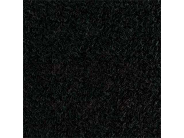 CARPET, RAYLON WEAVE, BLACK, EARLY STYLE