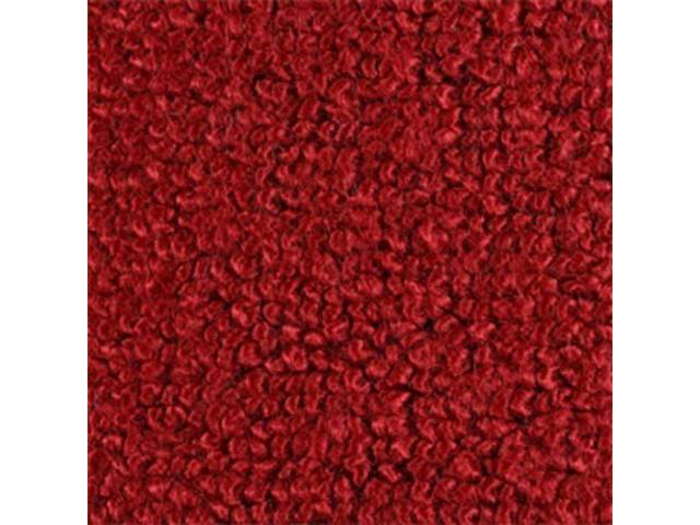 CARPET, RAYLON WEAVE, RED, EARLY STYLE