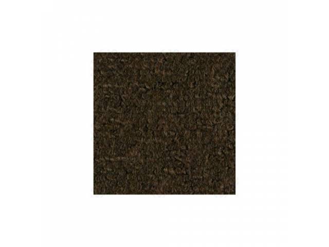 CARPET, RAYLON WEAVE, DARK BROWN, LATE STYLE