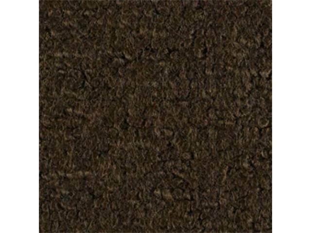 CARPET, RAYLON WEAVE, DARK BROWN, LATE STYLE WITH