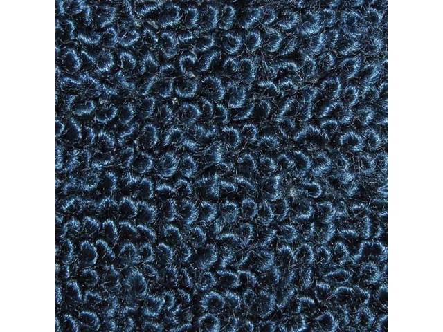 CARPET, RAYLON WEAVE, MEDIUM BLUE WITH 4 BLUE HEEL PADS