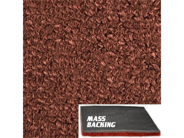 Molded Carpet Set, Raylon Loop, 2-piece, Dark Copper, M/T, with Improved Mass Backing, reproduction