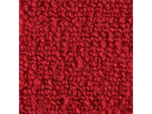 Molded Carpet Set, Raylon Loop, 2-piece, Red, M/T, reproduction