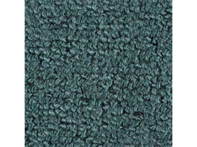 Molded Carpet Set, Raylon Loop, 2-piece, Aqua, A/T, reproduction