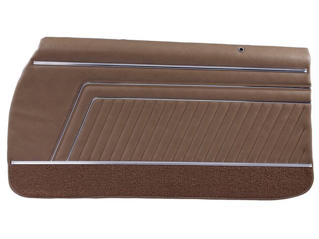 PANEL SET, Inside Door, Pre-Assembled, Std, Dark Saddle (actual color, GM called Brown or Dark Brown) w/ saddle lower carpets, PUI, *Silver Edition*