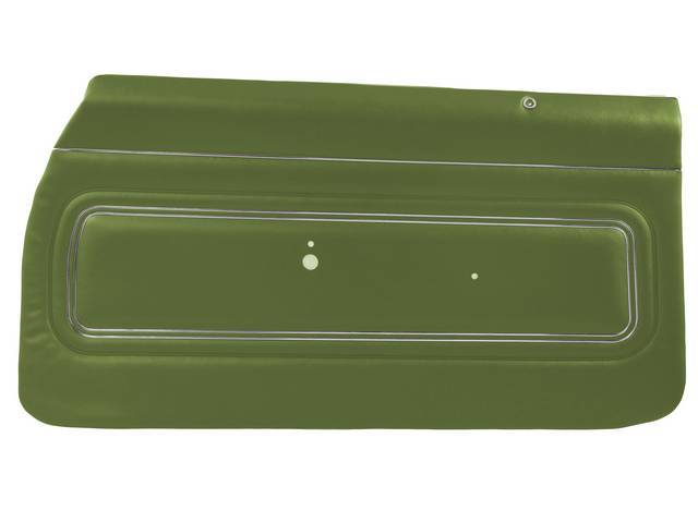 PANEL SET, Inside Door, Pre-Assembled, Std, Jade Green (actual color, GM called Jade), PUI, *Silver Edition*, madrid grain vinyl