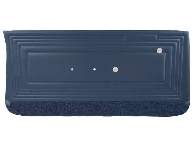 PANEL SET, Premium, Inside Door, Std, Dark Metallic Blue (actual color, GM called Blue) w/ blue lower carpets, Legendary, madrid grain vinyl