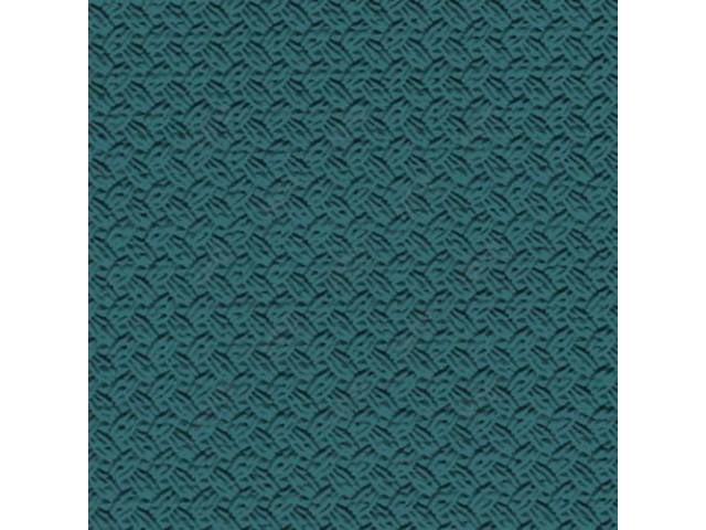 HEADLINER, Premium, Medium Turquoise, Basketweave grain (OE called Regent), does not include material for sunvisors or quarter pillars, Legendary, repro