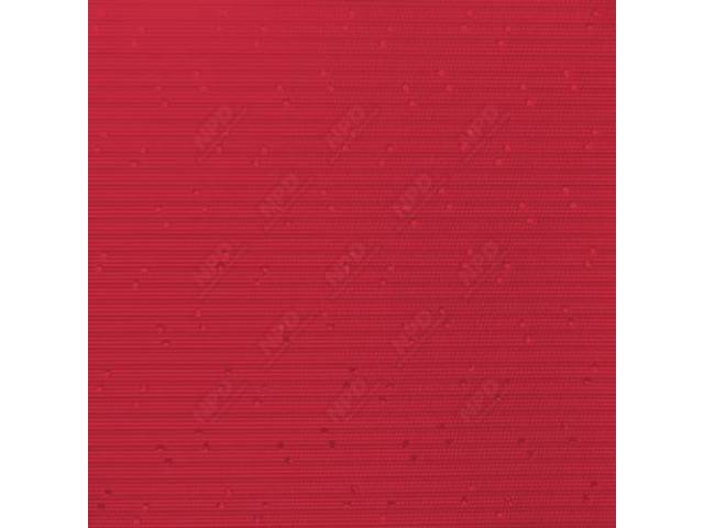 HEADLINER, Premium, Red, Perforated grain (OE called Taffeta), 5 bow, does not incl material for sunvisors or quarter pillars, Legendary, repro