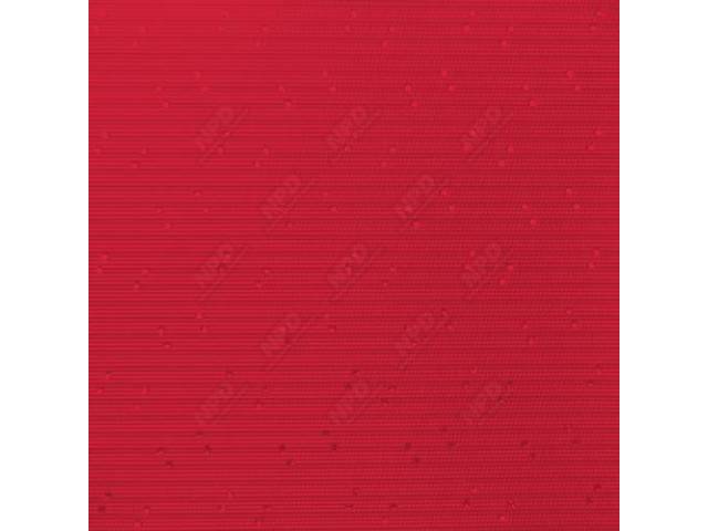HEADLINER, Premium, Red, Perforated grain (OE called Taffeta), 6 bow, does not incl material for sunvisors or quarter pillars, Legendary, repro