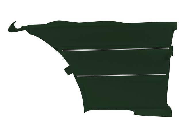 PANEL SET, Premium, Inside Quarter, Std, Metallic Green (actual color, GM called Green or Midnight Green), Legendary, madrid grain vinyl