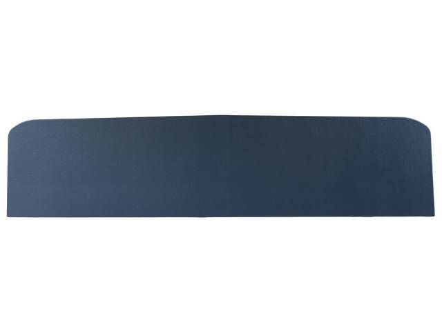 TRIM PANEL, Premium, Rear Seat, dark metallic blue (actual color, GM called blue or dark blue), Legendary, madrid grain vinyl