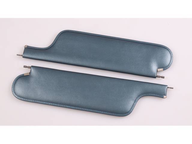 SUNVISOR SET, Dark Blue (actual color, GM called Blue or Dark Blue), PUI, Madrid grain vinyl, repro