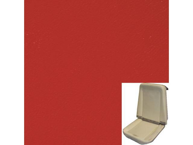 Rallye Seat Buckets Upholstery and Foam Set, Red (actual color, GM called Red or Medium Red), Legendary, madrid grain vinyl w/ comfortweave inserts