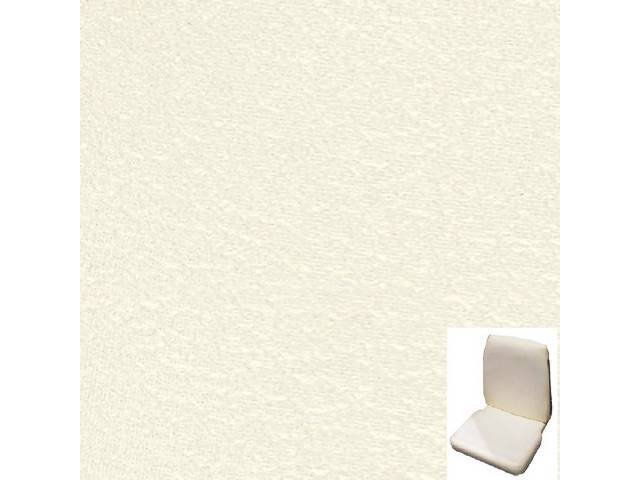 Rallye Seat Buckets Upholstery and Foam Set, Pearl White (actual color, GM called Ivory), Legendary, madrid grain vinyl w/ comfortweave inserts