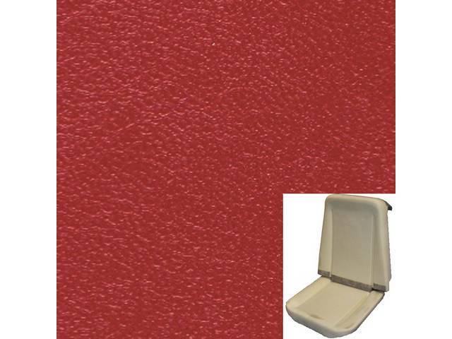 Rallye Seat Buckets Upholstery and Foam Set, metallic red (actual color, GM called red or medium red), Legendary, madrid grain vinyl