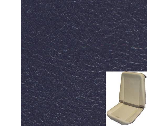Rallye Seat Buckets Upholstery and Foam Set, Metallic Blue (actual color, GM called Blue or Dark Blue), Legendary, madrid grain vinyl