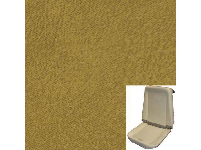 Rallye Seat Buckets Upholstery and Foam Set, Gold (actual color, GM called Gold or Medium Gold), Legendary, madrid grain vinyl