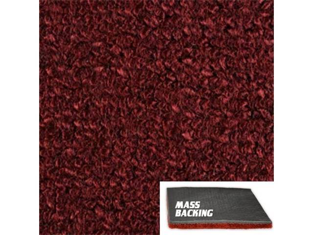 Molded Carpet Set, Raylon Loop, 2-piece, Maroon, A/T, w/ Improved Mass Backing, reproduction