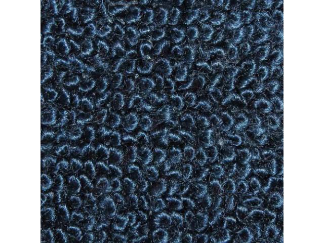 Molded Carpet Set, Raylon Loop, 2-piece, Medium Blue, A/T / column shift M/T, reproduction