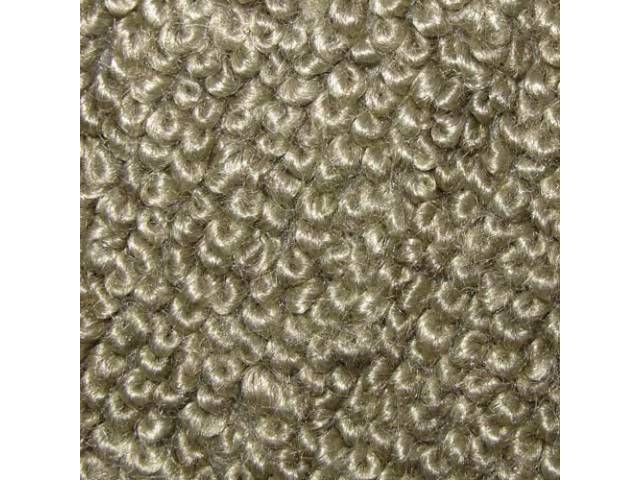 Molded Carpet Set, Raylon Loop, 2-piece, Sandalwood, M/T, reproduction
