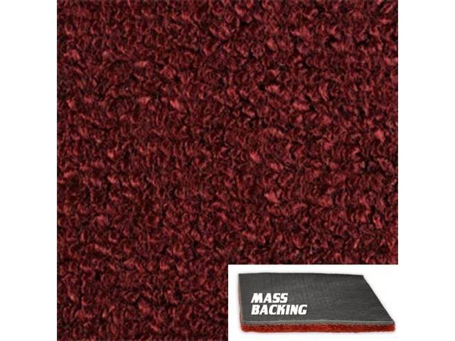 Molded Carpet Set, Raylon Loop, 2-piece, Maroon, A/T, with Improved Mass Backing, reproduction