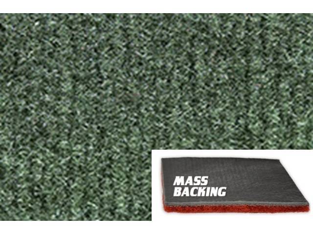 Molded Carpet Set, Cut Pile, 2-piece, Sage Green, with Improved Mass Backing, reproduction