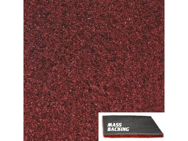 Molded Carpet Set, Cut Pile, 2-piece, Maroon, with Improved Mass Backing, reproduction