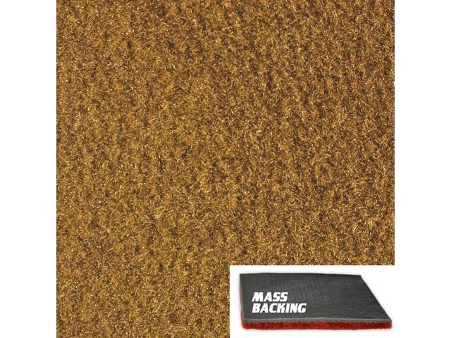 Molded Carpet Set, Cut Pile, 2-piece, Buckskin, with Improved Mass Backing, reproduction