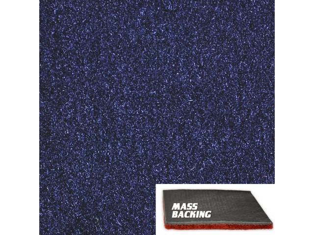 Molded Carpet, Cut Pile, 1-piece, Federal Blue, with Improved Mass Backing, reproduction