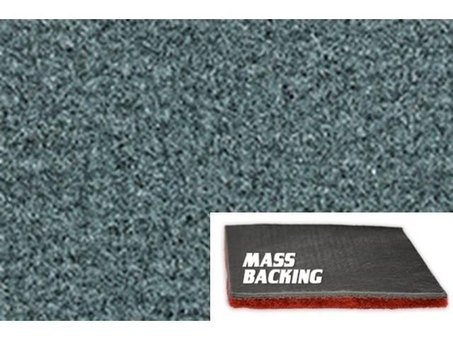 Molded Carpet, Cut Pile, 1-piece, Powder Blue, with Improved Mass Backing, reproduction