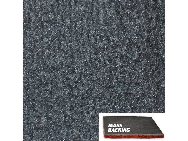 Molded Carpet, Cut Pile, 1-piece, Blue, with Improved Mass Backing, reproduction