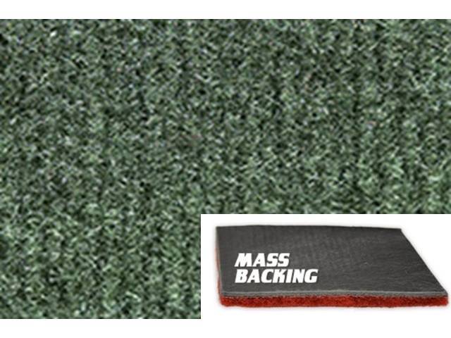 Molded Carpet, Cut Pile, 1-piece, Sage Green, with Improved Mass Backing, reproduction