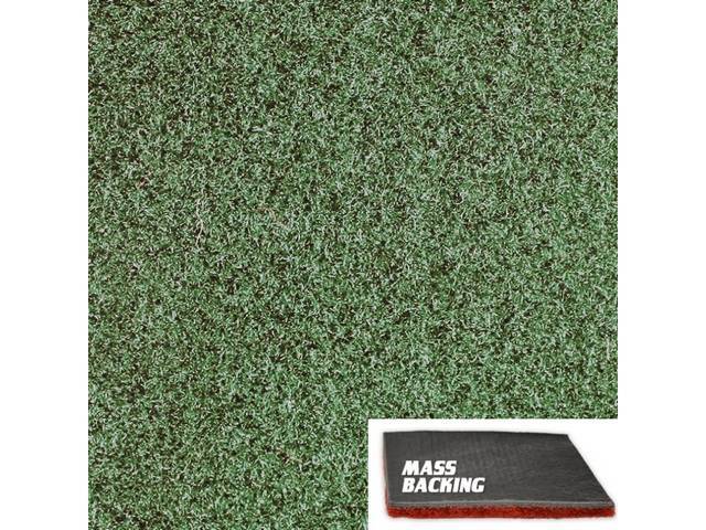 Molded Carpet, Cut Pile, 1-piece, Willow Green, with Improved Mass Backing, reproduction