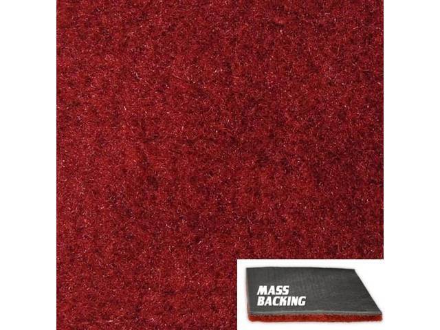 Molded Carpet, Cut Pile, 1-piece, Oxblood, with Improved Mass Backing, reproduction